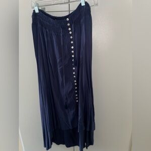 Long max skirt, navy blue
